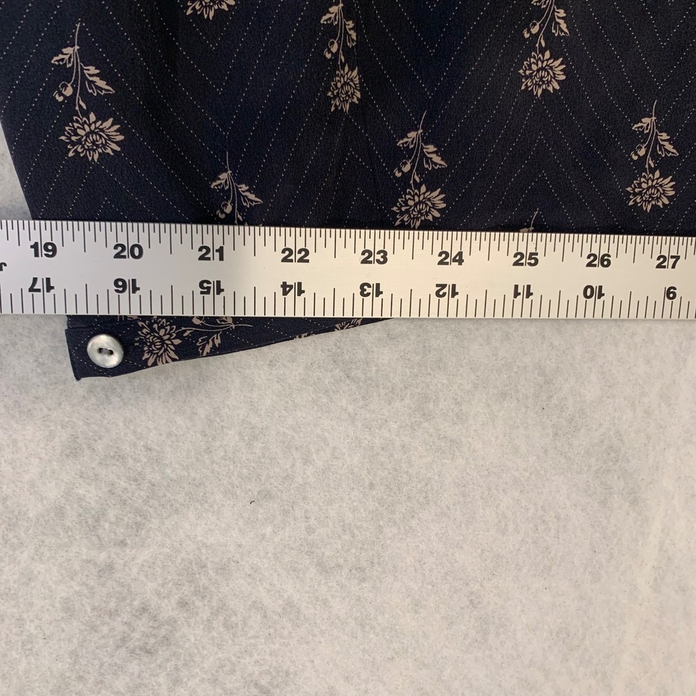 VTG Laura Ashley 12 100% Silk Floral Cottagecore Dark Academia Midi Skirt flowy - Picture 3 of 6